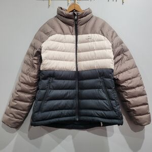 LL Bean Women's Colorblock Downtek Down Jacket Size Large Petite EUC